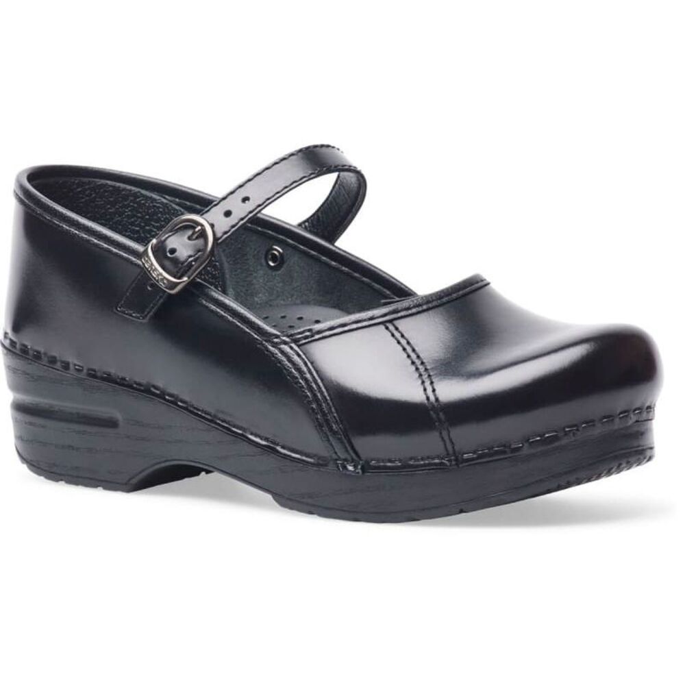 Dansko Marcelle Black Cabrio Patent Mary Jane Clogs Women’s Size 39 US 8.5-9